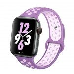 Wholesale Breathable Sport Strap Wristband Replacement for Apple Watch Series 9/8/7/6/5/4/3/2/1/SE - 41MM/40MM/38MM (Purple Pink)